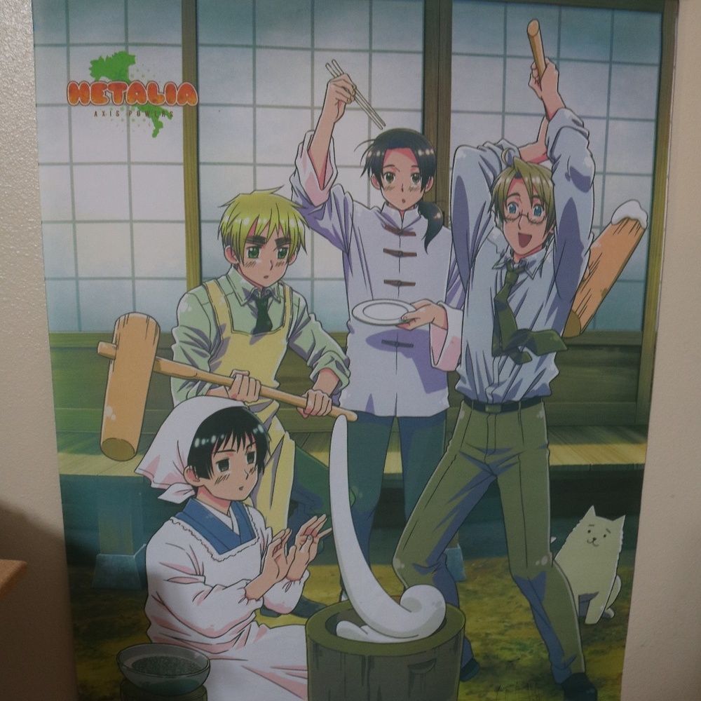 SIGNED 43”x31” Hetalia Axis Powers Wall Scroll